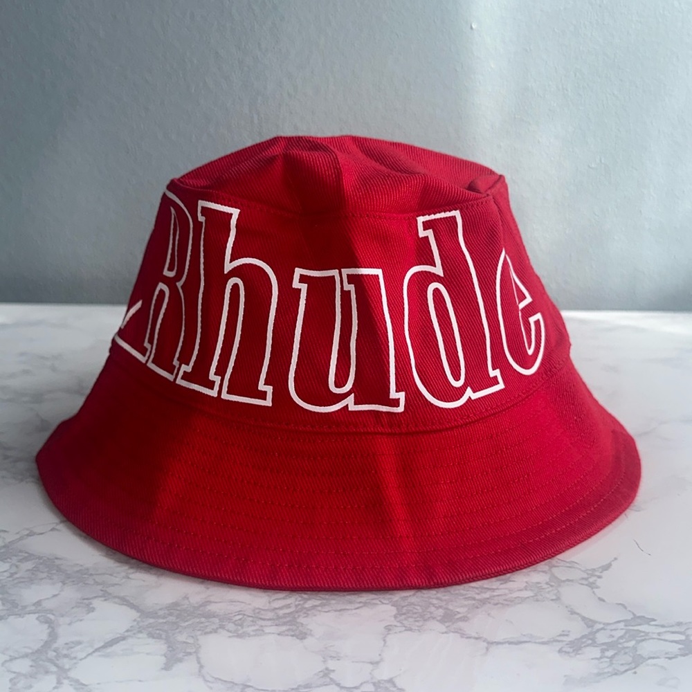 RHUDE Authentic Red Bucket Hat